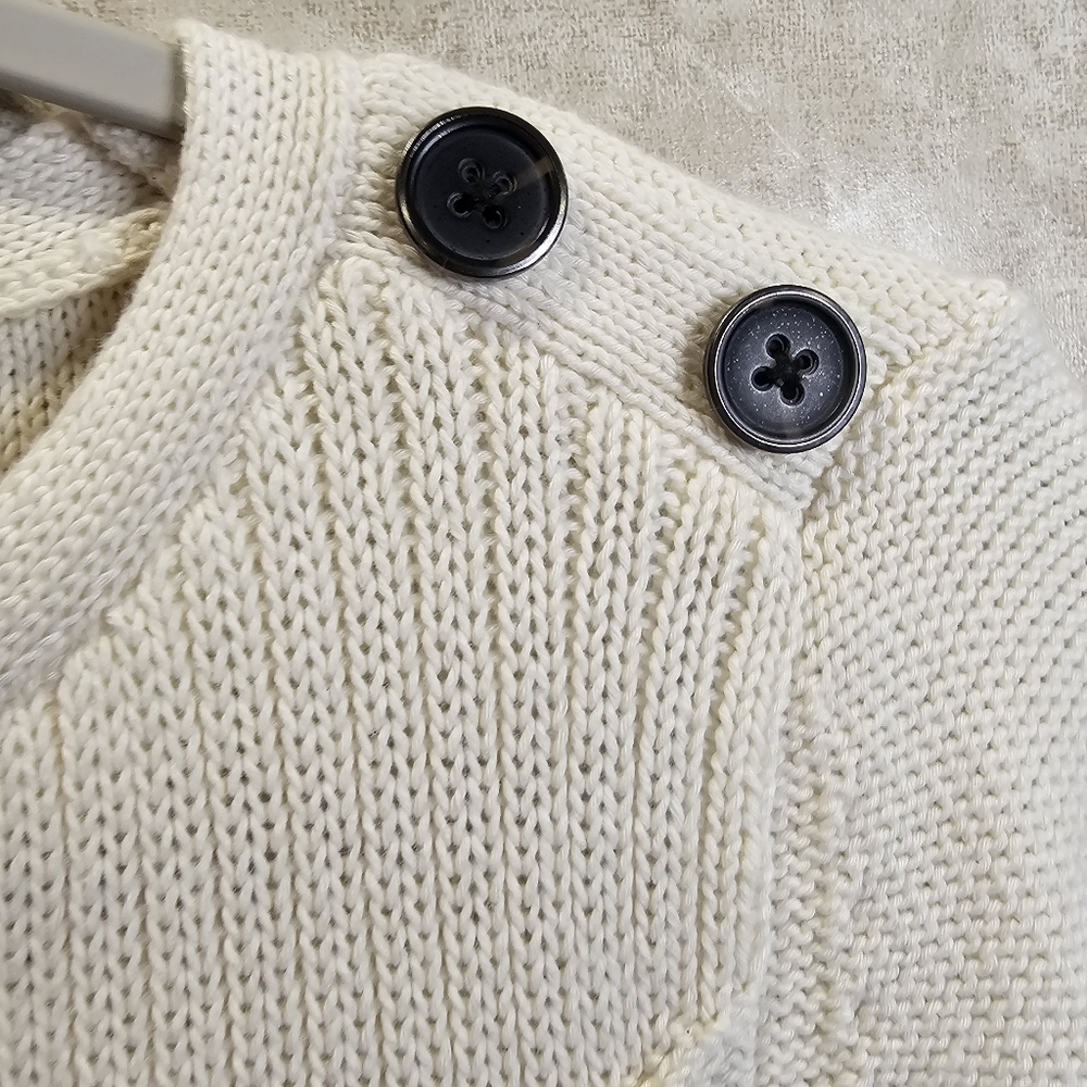 Talbots Cable Knit Anchor Coastal Grandma Nautical Sweater - Picture 5 of 8